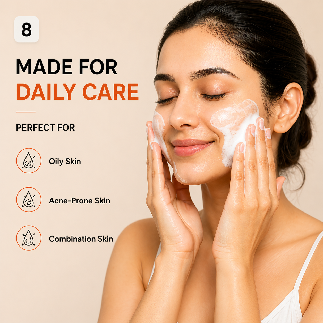 ZELUNE Vitamin C & Niacinamide Face Wash for Acne & Oil Control