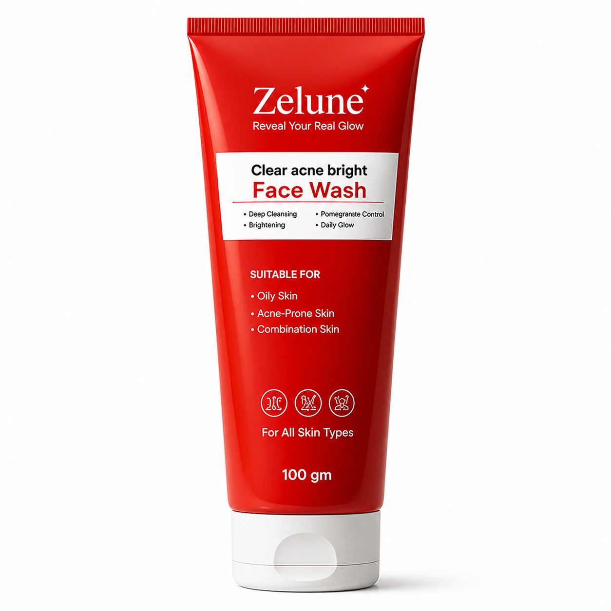 ZELUNE Vitamin C & Niacinamide Face Wash for Acne & Oil Control
